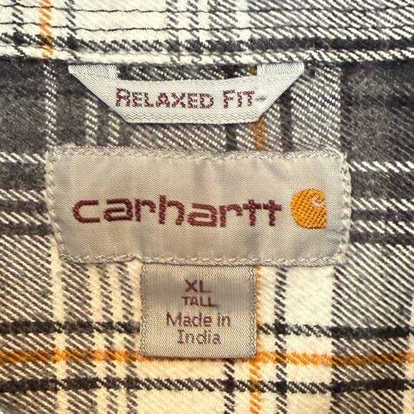 Carhartt Plaid Relaxed Fit Shirt/Jacket Size X-Large Tall - Picture 2 of 5